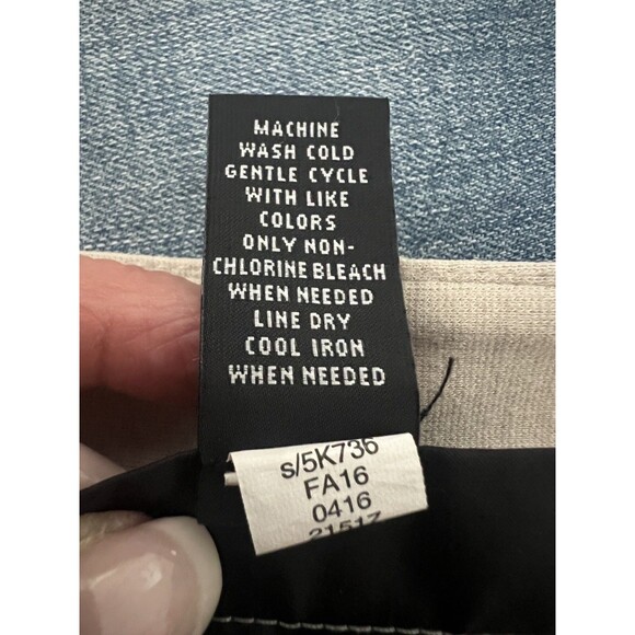 INC Womens Pants Tapered Leg 5 Pocket Knit US 6 Off White Mid Rise Flat Front EC - Picture 12 of 14